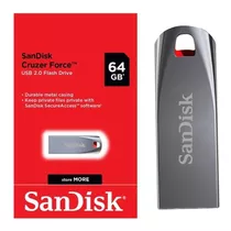 Pendrive 64gb Sandisk Usb De Metal 2.0 Cruzer Force Original