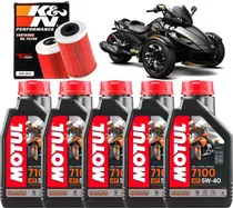 5 Oleo Motul 7100 5w40 Filtro Oleo Kn Can-am Spyder Rt Rs S