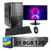 Computador Intel I5 8gb Ssd 120gb Monitor 15 Teclado E Mouse