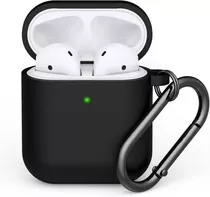 Funda Para Apple AirPods 2nd 1st Estuche De Carga Negra