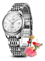 Olevs Reloj Automático Para Mujer Diamante Mecánico Cuerda A