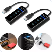 Kit 2 Hub Usb 3.0 De 4 Portas High Speed Hd Externo Notebook