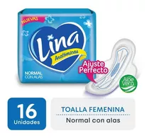 Toallas Femeninas  Con Alas Anatómica X16un Lina