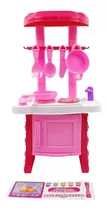 Mini Set Cocina Para Niñas Muñecas 35cm Luz Sonido