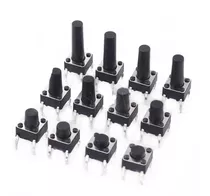 50 Pzs Micro Switch 6x6x4.3/5/6/7/8/9/10/11/13mm 4 Pines Dip