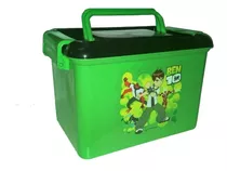 Lunchera Caja Plástica Ben 10 Con Manija Grande