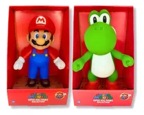 Kit Bonecos Grandes Yoshi Super Mario Collection Caixa 30cm