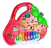 Brinquedo Piano Teclado Infantil Bichos Musical Moranguinho