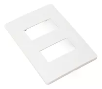 Placa Espelho Para Tomada 4x2 De 2 Posição Branco Esatta Weg