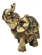 Estatua Miniatura Elefante Indiano De Resina Decoração Medio