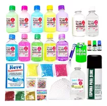 Kit Para Fazer Slime Colorido+ Colas Neon