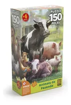 Quebra-cabeça Puzzle 150 Peças Animais Da Fazenda
