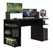 Escritorio Gamer Madesa Mesa Para Computador Gamer 9409 Mdp De 136cm X 75cm X 60cm Negro