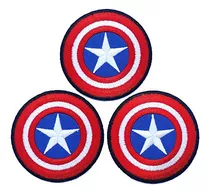 Lote De 3 Piezas, 2.7 Pulgadas Capitán América Escudo De Hie