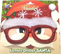 Anteojos De Navidad Con Glitter - 5 Soles Cotillón