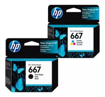 Kit Juego Cartuchos Original Hp 667 Deskjet 2375 2775 2776