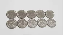 Lote 10 Moedas De 10 Centavos 1988 Flor De Cunho - Escassa!