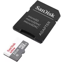 Cartão Memória Micro Sd Sandisk Ultra 32gb, Classe 10