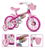 Bicicleta Infantil Com Roda Treinamento Menina Rosa Pink