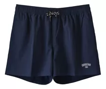 Short De Baño Azul Liso Idrogeno Hombre