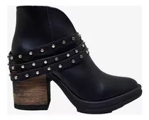 Zapatos Tachas Botas Mujer Plataforma Liviana Texanas