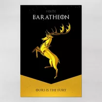 Poster 60x90cm Casa Baratheon - Game Of Thrones - Séries