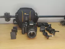 Câmera Canon Rebel T6i + Lente 18-55mm Dslr