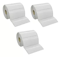 03 Rolos Etiqueta 106x36mm Couche Adesiva 2700 Etiquetas