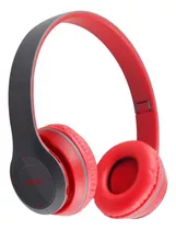 Audifonos Bluetooth P47 Stereo Radio Mp3 Inalambricos Color Rojo