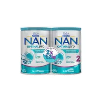 Fórmula Infantil Nan Optimalpro 2 Con 2 Latas De 1.2 Kg C/u