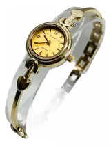 Reloj D Mario Dama Fg1507 Joya Cristal Zafiro Enchape Oro