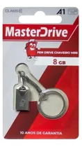 Pen Drive 8 Gb Master Drive Metal Tipo Chaveiro Original