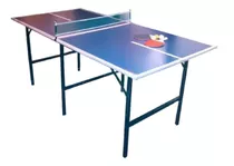 Mesa De Ping Pong Nelimoneba Familiar Fabricada En Melamina Color Azul