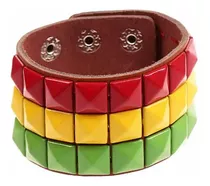 Pulsera Estilo Reggae Verde Amarillo Y Rojo