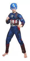 Disfraz Niños Capitán América Superhéroe + Careta