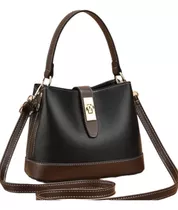 Cartera Mini Bag Bandolera Combinada Elegante Mujer