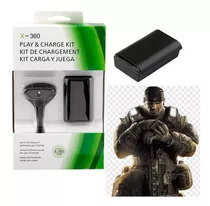 Batería Recargable Xbox 360 Kit Carga Y Juega 4800 Mah  