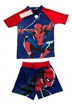 Conjunto Remera Agua Y Malla Uv50 Spiderman Venom Cloro Out