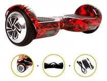 Hoverboard Original Skate Elétrico 6.5 Vermelho Fogo Led