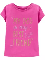 Camiseta Con Eslogan En Purpurina Carters