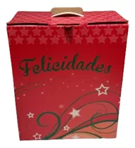 Cajas  Navideñas Felices Fiestas Chicas De Carton Impresas