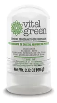 Vital Green -  Desodorante Natural De Piedra Cristal De Alumbre De Potasio, Sin Parabenos Y Sin Alcohol. Elimina El Olor Y No Mancha, Presentación 60g (1 Pieza)