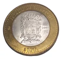 Moneda Bimetalica De $100  De Los 32 Estados 1a. Edicion