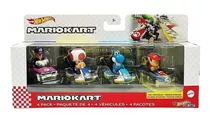 Hot Wheels Mariokart Pack 4 Waluigi/ Toad/ Yoshi/ Diddy Kong