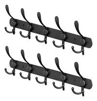 Percheros Hogar Sayoneyes Perchero De Pared Negro Con 5 Ganc