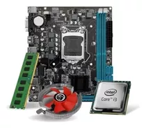 Kit Placa Mãe H61 + Processador I3 2130 + Mem 4gb Ddr 3 1600