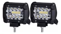 X2 Luces Foco Neblinero Led 60w Bicolor Estroboscopica Auto