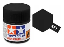 Tinta Acrílica Mini Xf-1 Preto Fosco (10 Ml) - Tamiya 81701