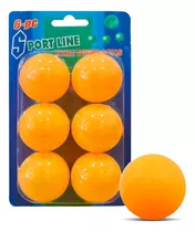 Set Blister X6 Pelotas Ping Pong 40mm Uso Recreativo El Rey