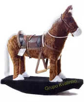 Cavalinho De Balanço - Pelúcia - Madeira - Cavalinho Infantil - Brinquedo Para Crianças - De 2 Até 7 Anos